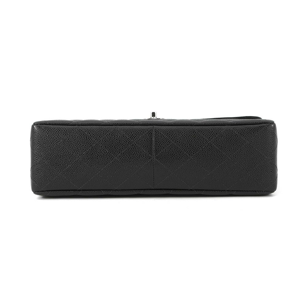 シャネル チェーンショルダーバッグ デカマトラッセ 30 ココマーク キャビアスキン ダブルチェーン A11869 CHANEL デカマト 黒