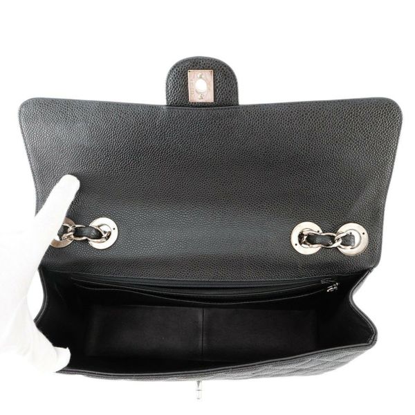 シャネル チェーンショルダーバッグ デカマトラッセ 30 ココマーク キャビアスキン ダブルチェーン A11869 CHANEL デカマト 黒