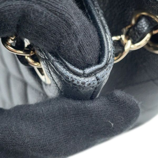 シャネル チェーンショルダーバッグ ココマーク マトラッセ ミニバケットバッグ キャビアスキン AS3176 CHANEL 黒