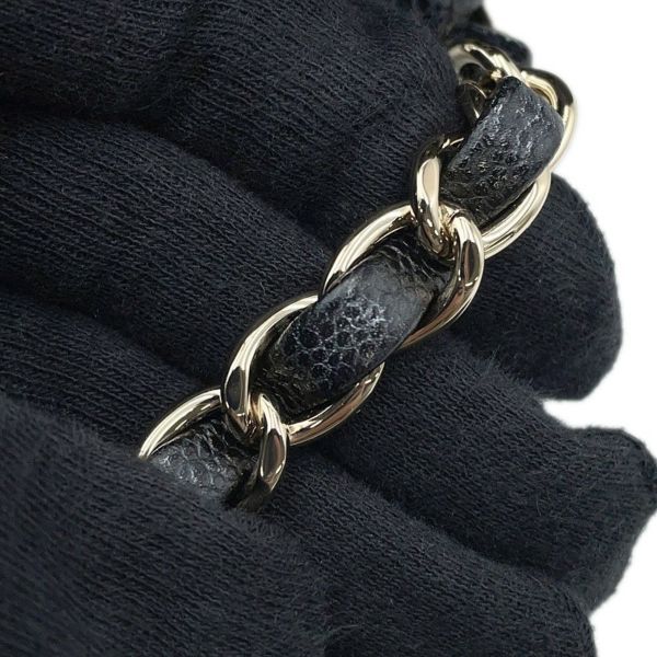 シャネル チェーンショルダーバッグ ココマーク マトラッセ ミニバケットバッグ キャビアスキン AS3176 CHANEL 黒