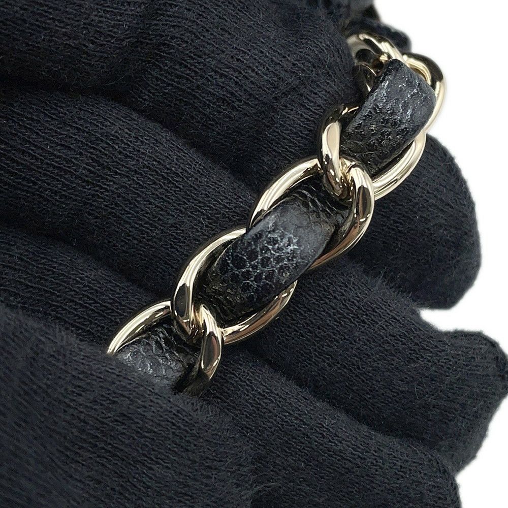 シャネル チェーンショルダーバッグ ココマーク マトラッセ ミニバケットバッグ キャビアスキン AS3176 CHANEL 黒