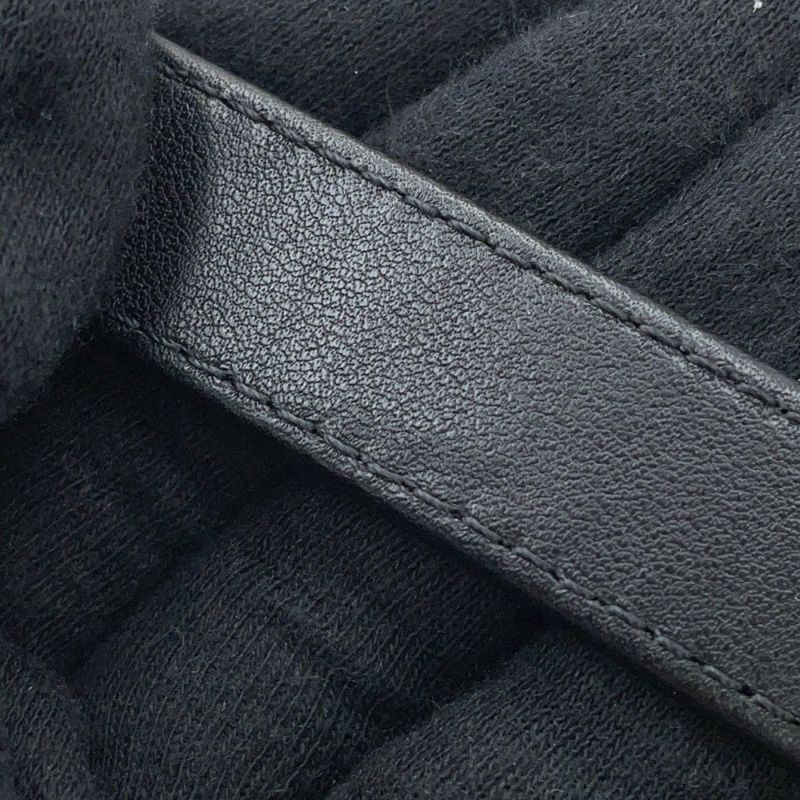 シャネル チェーンショルダーバッグ マトラッセ ココマーク ラムスキン フェイクパール CHANEL 黒