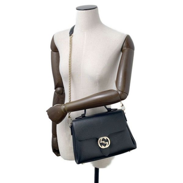 グッチ ハンドバッグ インターロッキングG 510302 GUCCI 2WAY 黒 アウトレット品