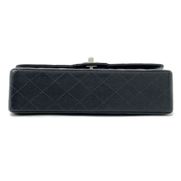 シャネル チェーンショルダーバッグ マトラッセ25 ココマーク ダブルチェーン キャビアスキン A01112 CHANEL 黒