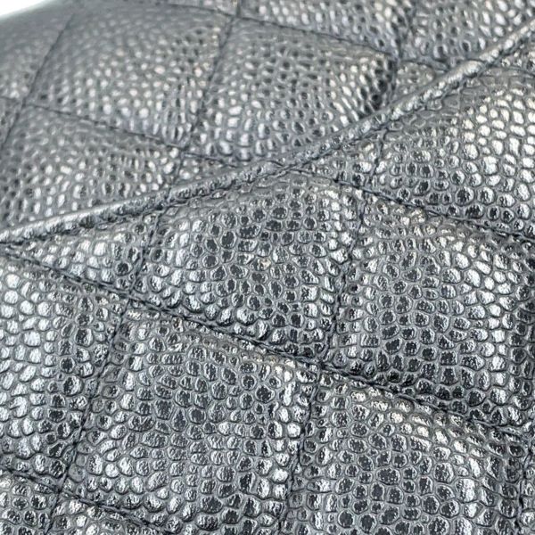 シャネル チェーンショルダーバッグ マトラッセ25 ココマーク ダブルチェーン キャビアスキン A01112 CHANEL 黒