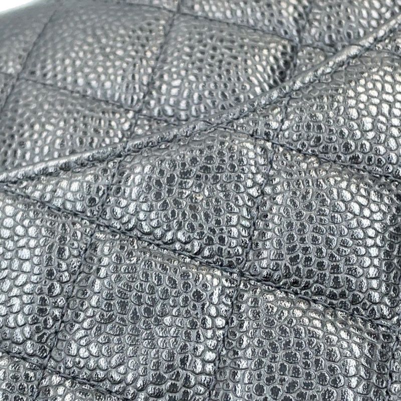 シャネル チェーンショルダーバッグ マトラッセ25 ココマーク ダブルチェーン キャビアスキン A01112 CHANEL 黒