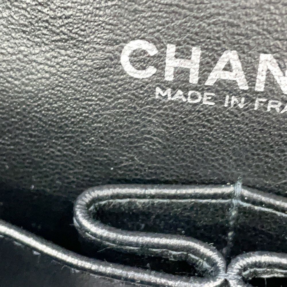 シャネル チェーンショルダーバッグ マトラッセ25 ココマーク ダブルチェーン キャビアスキン A01112 CHANEL 黒