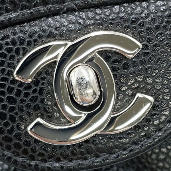 シャネル チェーンショルダーバッグ マトラッセ25 ココマーク ダブルチェーン キャビアスキン A01112 CHANEL 黒