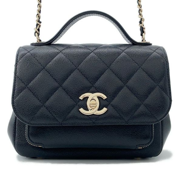シャネル ハンドバッグ マトラッセ ココマーク ビジネスアフィニティ キャビアスキン A93749 CHANEL 2way 黒