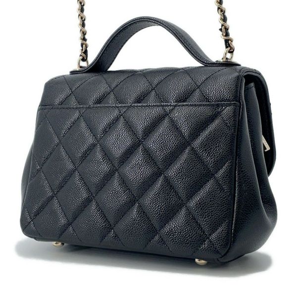 シャネル ハンドバッグ マトラッセ ココマーク ビジネスアフィニティ キャビアスキン A93749 CHANEL 2way 黒
