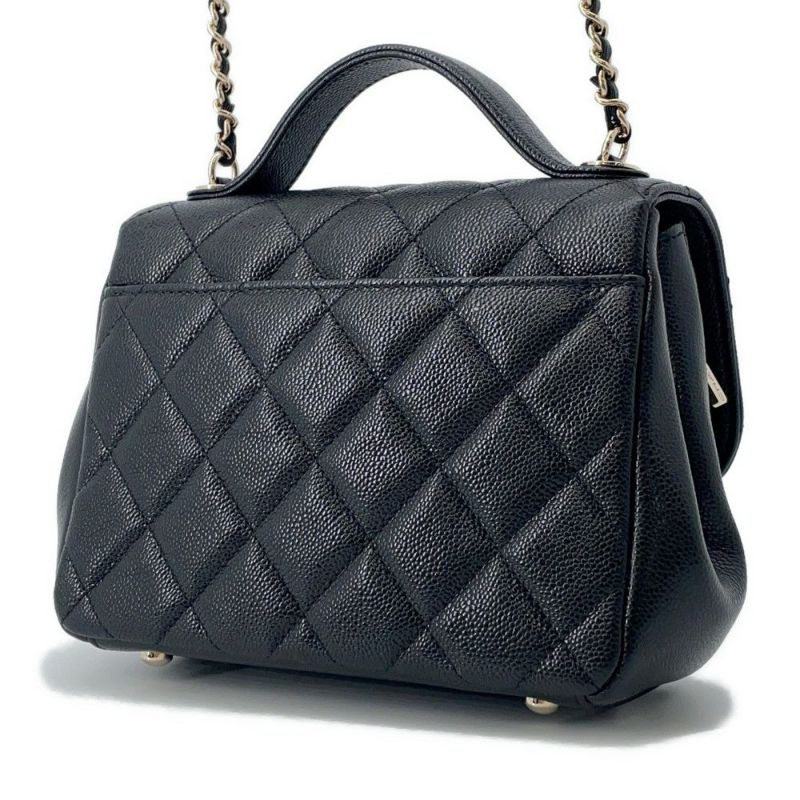シャネル ハンドバッグ マトラッセ ココマーク ビジネスアフィニティ キャビアスキン A93749 CHANEL 2way 黒