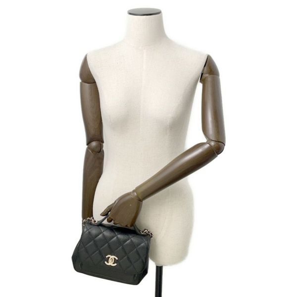 シャネル ハンドバッグ マトラッセ ココマーク ビジネスアフィニティ キャビアスキン A93749 CHANEL 2way 黒
