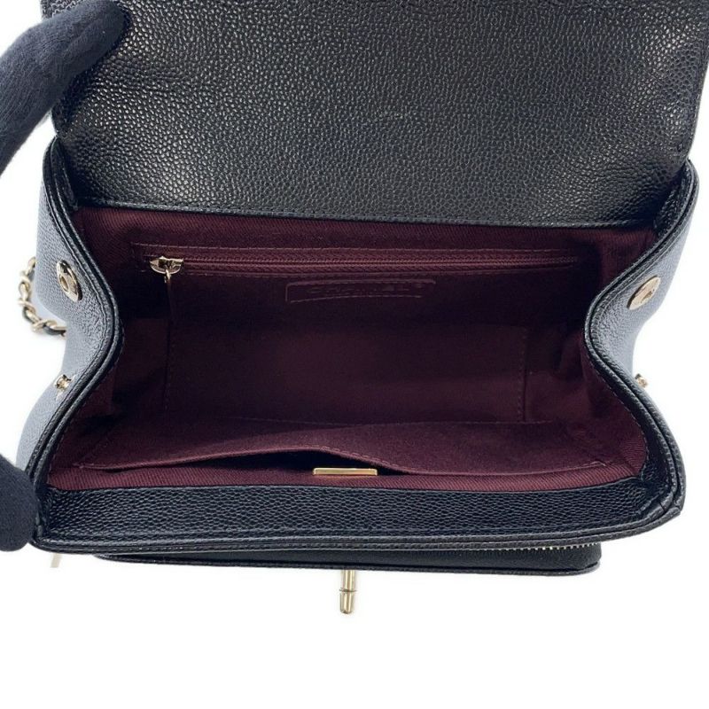 シャネル ハンドバッグ マトラッセ ココマーク ビジネスアフィニティ キャビアスキン A93749 CHANEL 2way 黒