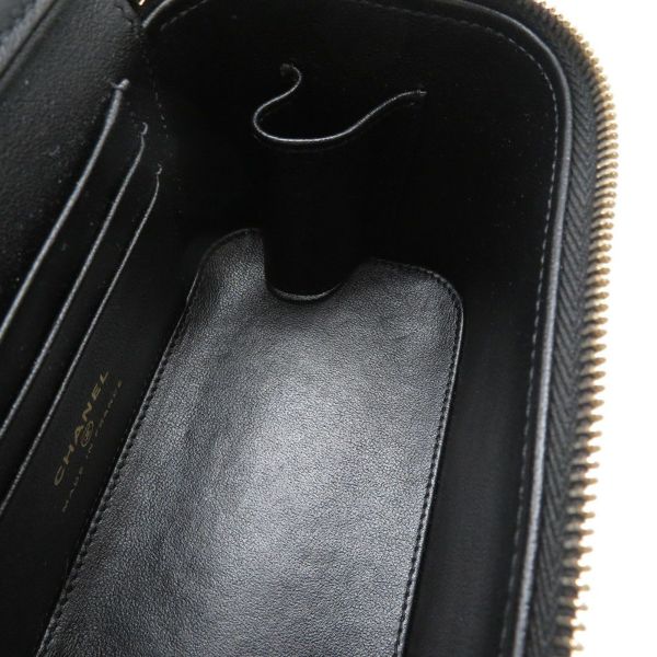 シャネル チェーンショルダーバッグ バニティ ココマーク マトラッセ トランプ キャビアスキン AP3079 黒