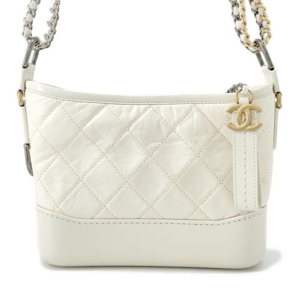 シャネル チェーンショルダーバッグ ガブリエル ドゥ シャネル ホーボー ミニ A93824 CHANEL 2WAYバッグ 白