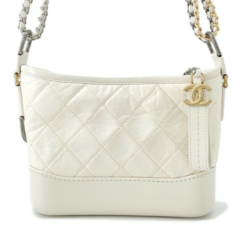 シャネル チェーンショルダーバッグ ガブリエル ドゥ シャネル ホーボー ミニ A93824 CHANEL 2WAYバッグ 白