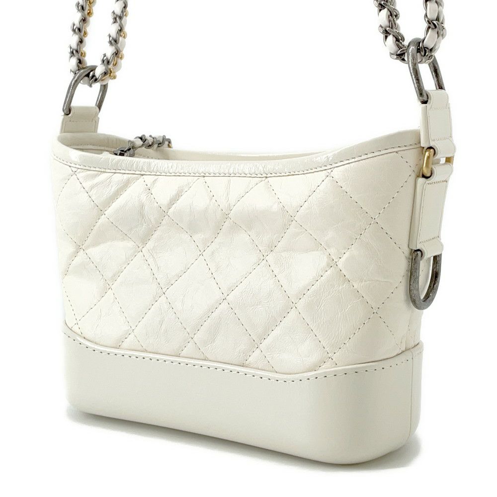 シャネル チェーンショルダーバッグ ガブリエル ドゥ シャネル ホーボー ミニ A93824 CHANEL 2WAYバッグ 白