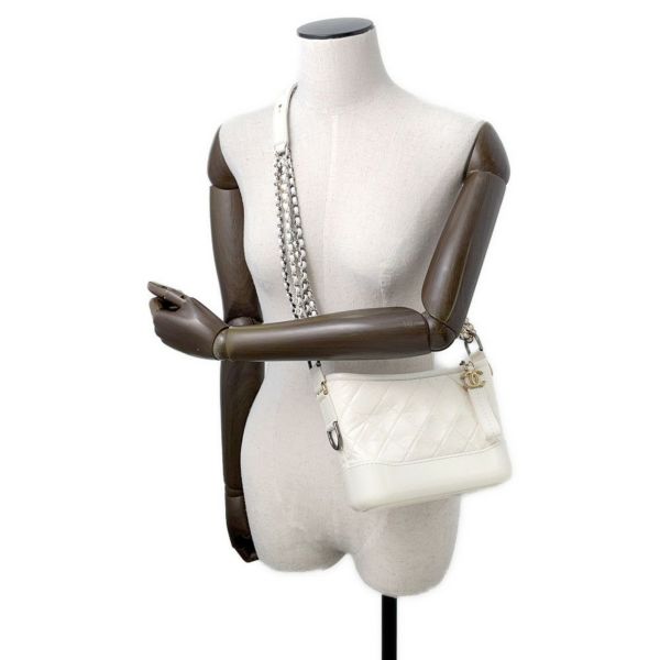 シャネル チェーンショルダーバッグ ガブリエル ドゥ シャネル ホーボー ミニ A93824 CHANEL 2WAYバッグ 白