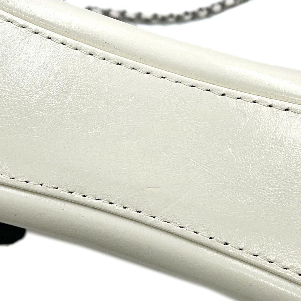 シャネル チェーンショルダーバッグ ガブリエル ドゥ シャネル ホーボー ミニ A93824 CHANEL 2WAYバッグ 白