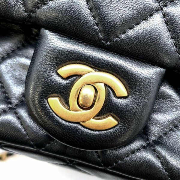 シャネル チェーンショルダーバッグ ミニマトラッセ ラムスキン AS1786 CHANEL ココボール 黒