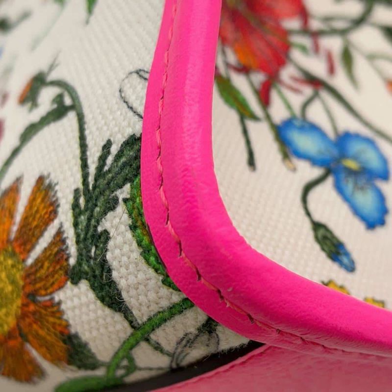 グッチ ハンドバッグ フローラ キャンバス 550141 GUCCI 2wayショルダーバッグ フラワー 白