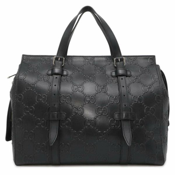 グッチ トートバッグ GGエンボス レザー 625774 GUCCI バッグ 黒 安心保証 | 中古・新品ブランド販売ギャラリーレア公式通販