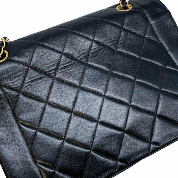 シャネル チェーンショルダーバッグ マトラッセ25 ココマーク ラムスキン A01165 CHANEL バッグ 黒