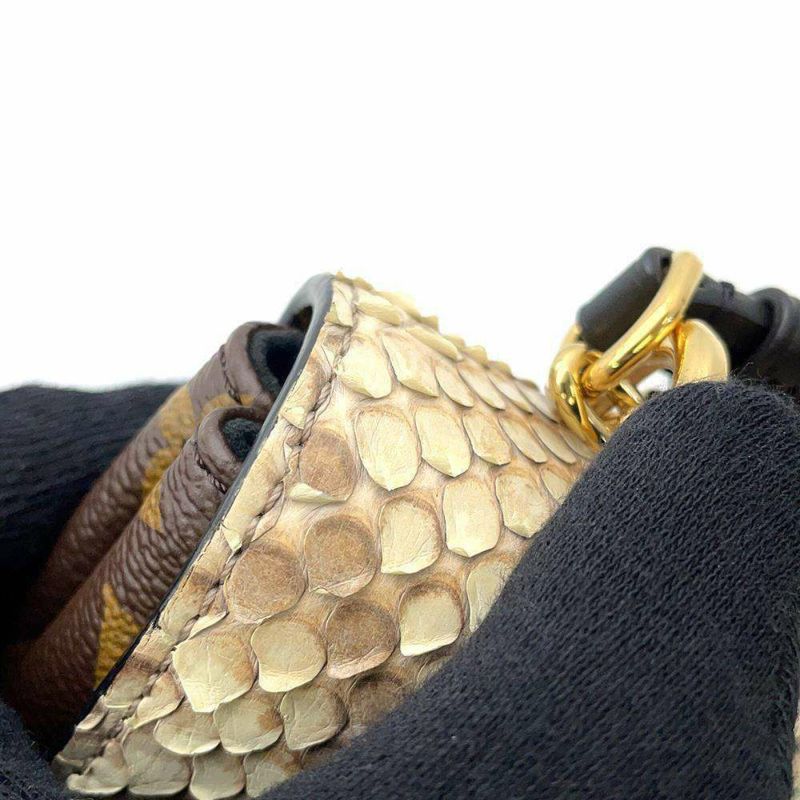 ルイヴィトン チェーンショルダーバッグ モノグラム パイソン サン・プラシード N90234 2way 黒