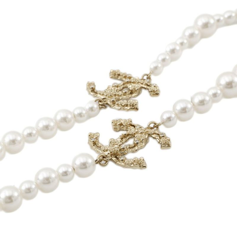 シャネル ロングネックレス ココマーク フェイクパール B21 K CHANEL アクセサリー
