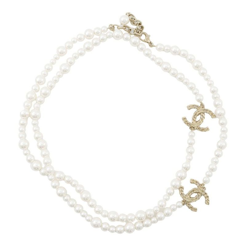 シャネル ロングネックレス ココマーク フェイクパール B21 K CHANEL アクセサリー