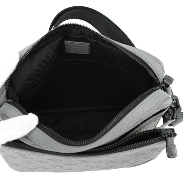 ルイヴィトン ショルダーバッグ モノグラム・シャドウ/カーフレザー トリオ・メッセンジャー  M46603 ブラック 黒 メンズ