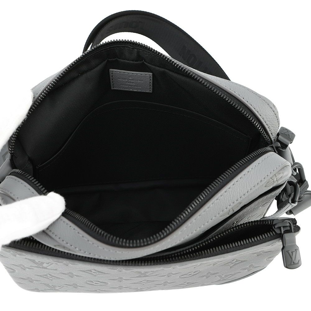 ルイヴィトン ショルダーバッグ モノグラム・シャドウ/カーフレザー トリオ・メッセンジャー  M46603 ブラック 黒 メンズ