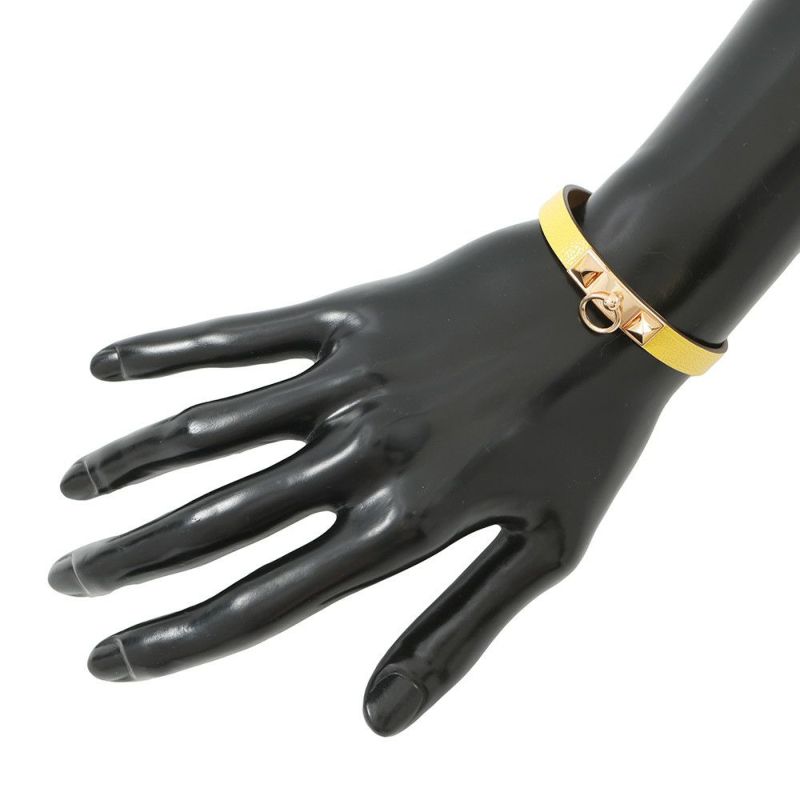 エルメス ブレスレット リヴァル ミニ  ジョーヌナプル/ピンクゴールド金具 スイフト B刻印 サイズT3