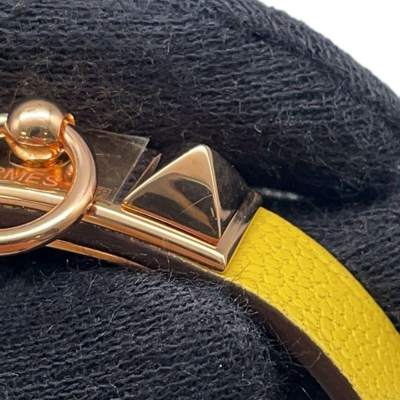 エルメス ブレスレット リヴァル ミニ  ジョーヌナプル/ピンクゴールド金具 スイフト B刻印 サイズT3