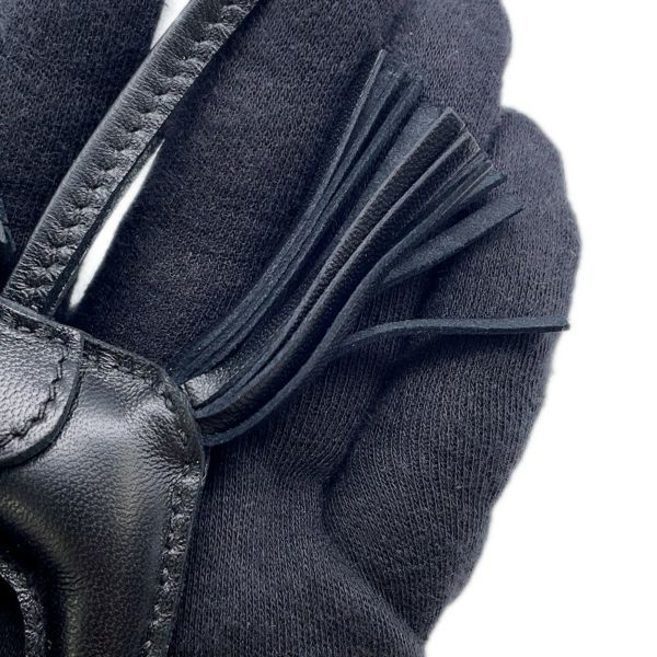 エルメス バッグチャーム ロデオ PM ブラック ラムスキン U刻印 HERMES チャーム ソーブラック 黒