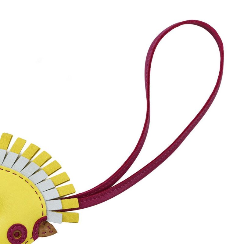 エルメス バッグチャーム ジージー カマイユ ライム/チャイ/ローズパープル/ブルーブリュム ラムスキン U刻印