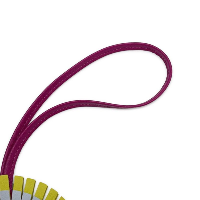 エルメス バッグチャーム ジージー カマイユ ライム/チャイ/ローズパープル/ブルーブリュム ラムスキン U刻印