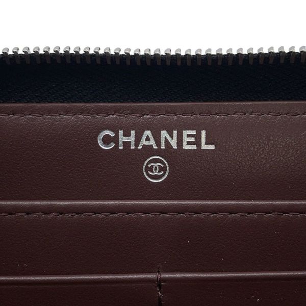 シャネル 長財布 クラシック ロング ジップ ウォレット ココマーク マトラッセ キャビアスキン AP0242 CHANEL 黒
