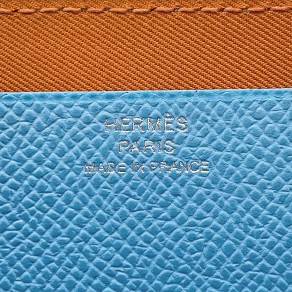 エルメス 長財布 ヌーヴォー・トゥー・ゴー・ジップ セレステ/ミント/チャイ/シルバー金具 エプソン/スイフト U刻印