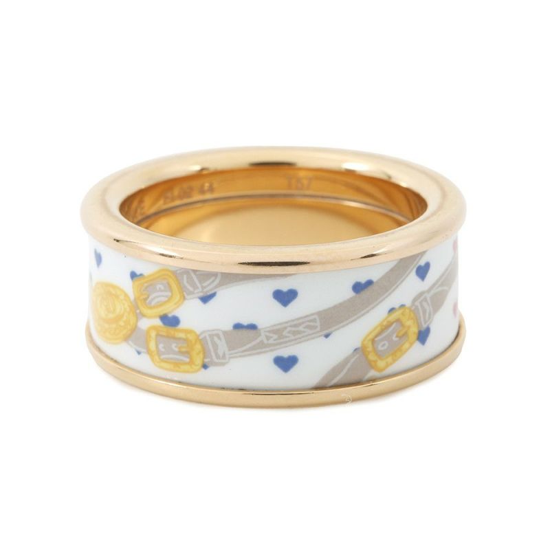 エルメス リング ブリッド ドゥ ガラ ラヴ MM サイズ57 HERMES 指輪 白