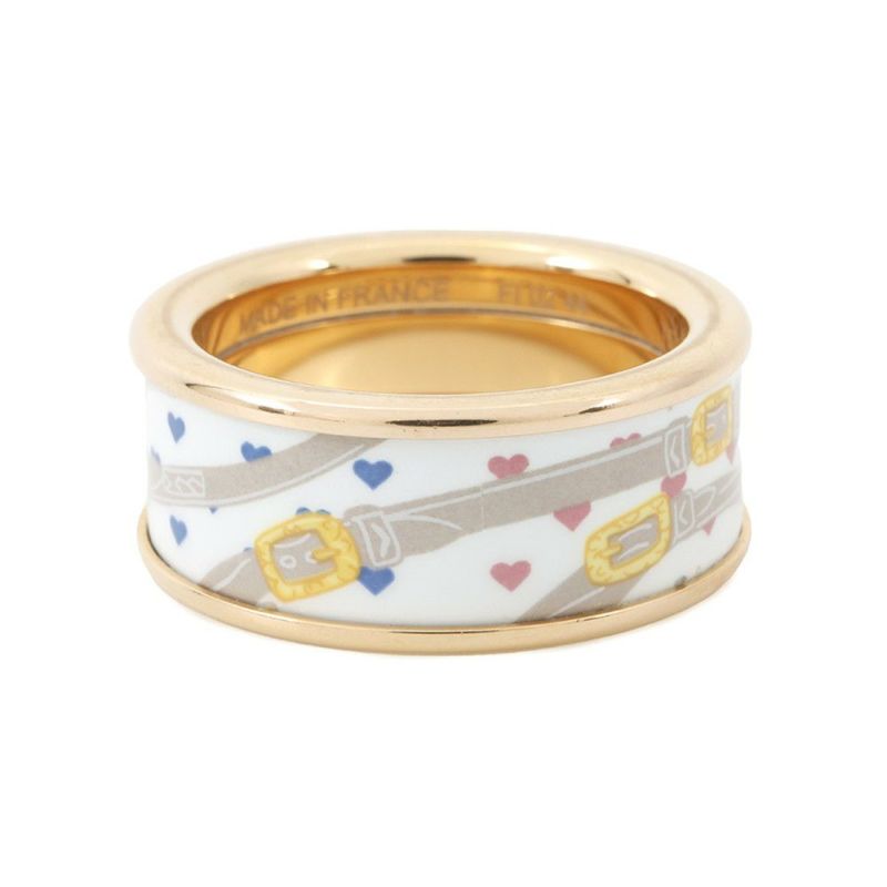 エルメス リング ブリッド ドゥ ガラ ラヴ MM サイズ57 HERMES 指輪 白