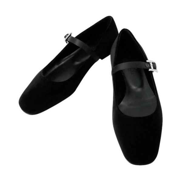エルメス パンプス ジェーン ベロア レディースサイズ38 HERMES 靴 黒
