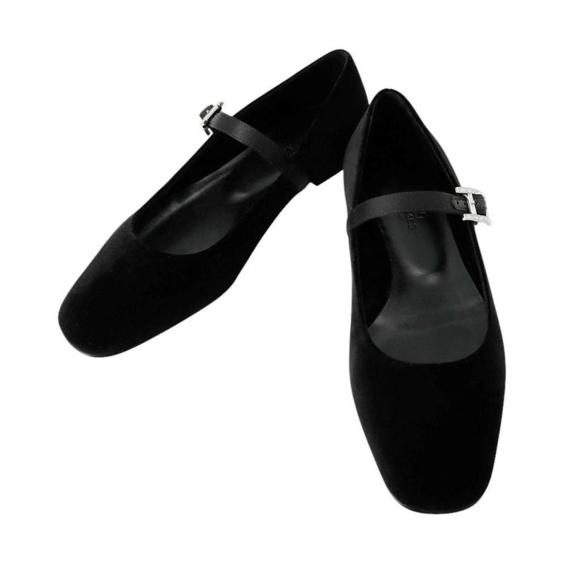 エルメス パンプス ジェーン ベロア レディースサイズ38 HERMES 靴 黒