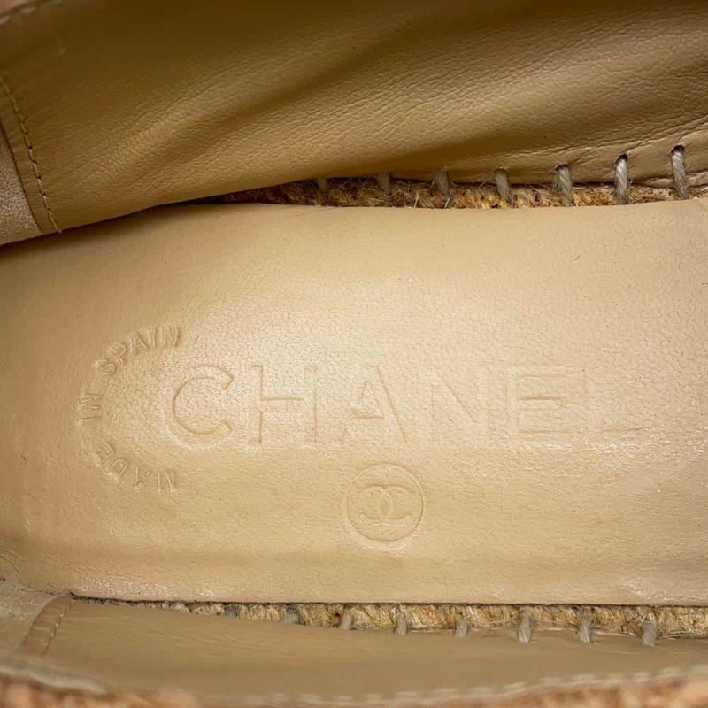 シャネル エスパドリーユ ココマーク フラットシューズ ツイード レディースサイズ36  G29762 靴 スリッポン