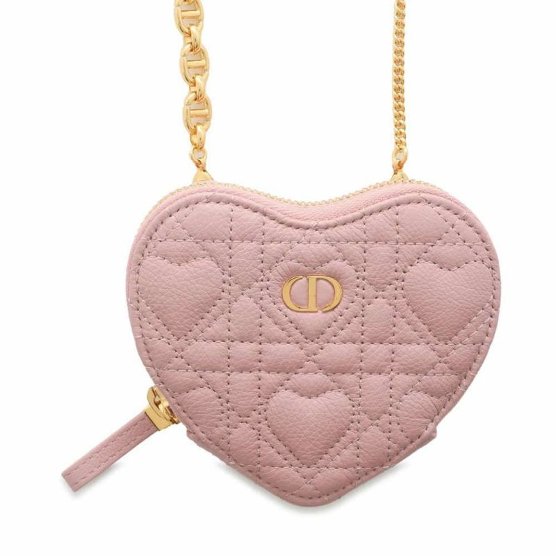 クリスチャン・ディオール チェーンショルダーポーチ Caro ハート カーフスキン S5097UNID Christian Dior