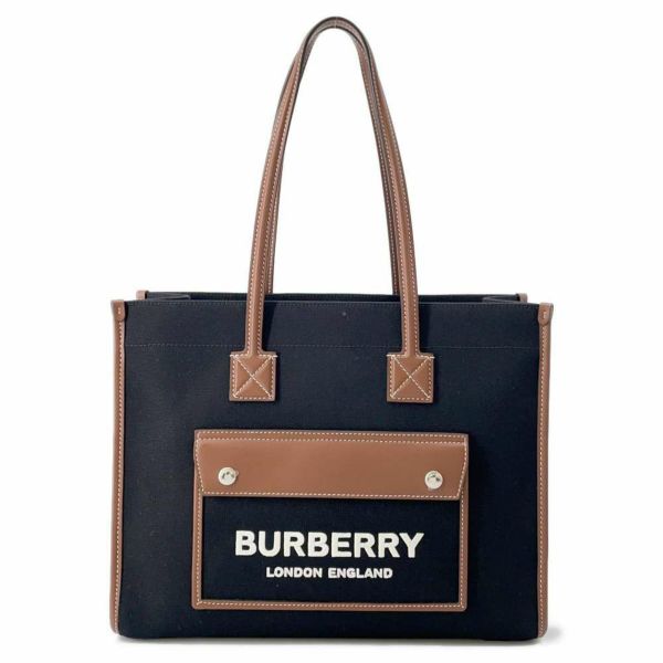 バーバリー トートバッグ フレヤトート キャンバス 8057600 BURBERRY バッグ 黒