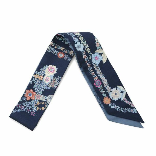 新品　エルメス　ツイリー　ブリッド・ドゥ・ガラ・アン・フルール&アイライナー Twilly 《ブリッド・ドゥ・ガラ・アン・フルール&アイライナー