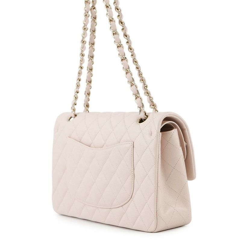 シャネル チェーンショルダーバッグ マトラッセ25 ココマーク ダブルチェーン キャビアスキン A01112 CHANEL