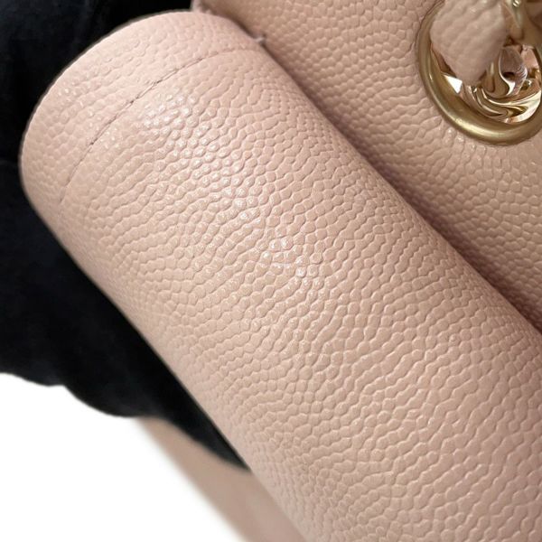 シャネル チェーンショルダーバッグ マトラッセ25 ココマーク ダブルチェーン キャビアスキン A01112 CHANEL