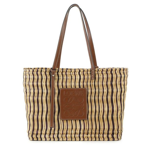 ロエベ トートバッグ アナグラム バスケットバッグ ラフィア A223099X02 LOEWE かごバッグ